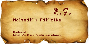 Moltsán Füzike névjegykártya